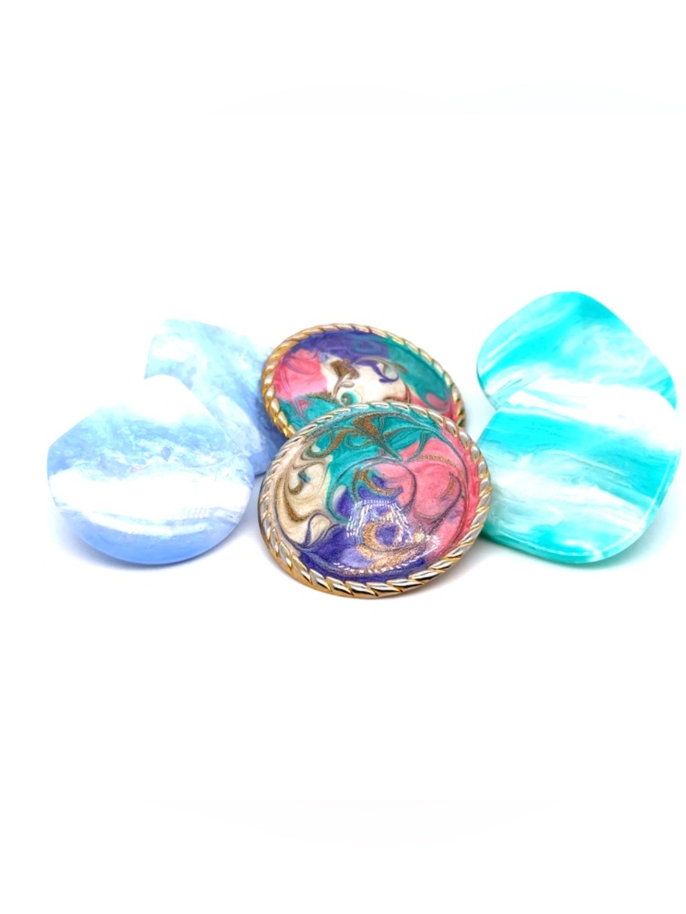 3 Pairs Beautiful Large Stud Earrings